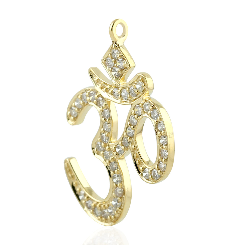 Natural Diamond Pendant Charm 18K Yellow Gold Jewelry Gift