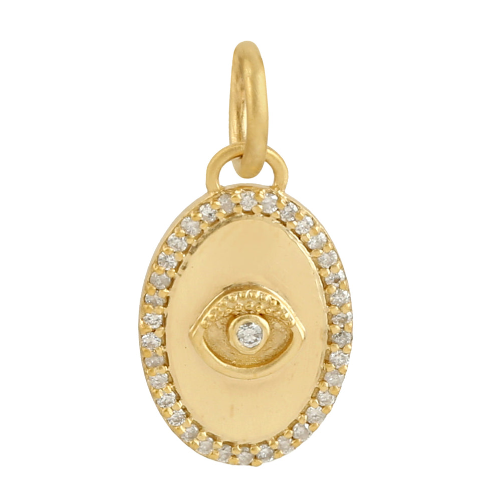 Natural Diamond Charm Pendant 14k Yellow Gold Diamond Jewelry