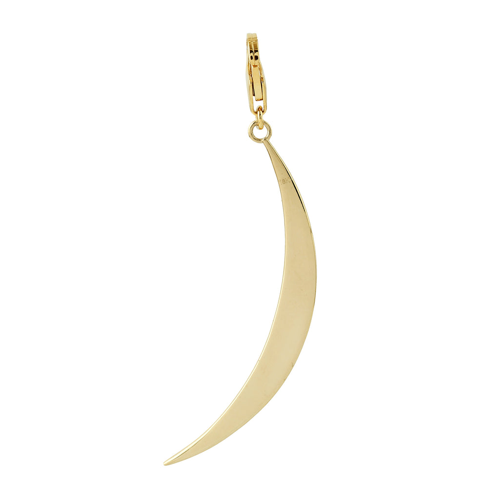 Enamel Crescent Moon Pendant Diamond 18k Gold  Jewelry Wholesale