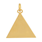 Evil Eye Charm Triangle Charm 14k Yellow Gold Pendant For Her