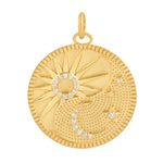 14k Gold Star Moon Pendant Diamond Wholesale Jewelry