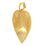Solid 14k Yellow Gold Heart Charm Pendant Gift For Her