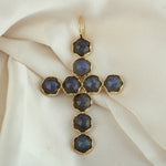 Hexagon Labradorite Religious Charm Pendant For Gift