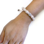 Pave Diamond Beaded Bead Ball Bracelet 14k Gold Natural Pearl Jewelry