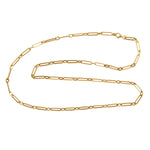 Handmade Solid 14k Yellow Gold link Chain Design Necklace For Gift
