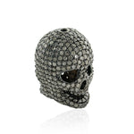 Pave Diamond 925 Silver Skull Spacer Finding Handmade Gift
