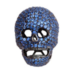 Genuine Sapphire Skull Finding Sterling Silver Jewelry Making Accessory
