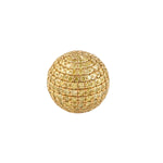 Yellow Diamond Bead Ball Findings 18k Gold Accessory