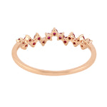 18k Yellow Gold Natural Ruby Stackable Band Ring Jewelry