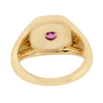 4k Yellow Gold Natural Ruby Statement Ring Women Jewelry