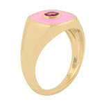 4k Yellow Gold Natural Ruby Statement Ring Women Jewelry