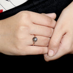 Prong Set Moonstone Pave Diamond Designer Ring In 18k Rose Gold Jewelry