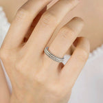 Handmade Micro Pave Diamond Band Ring jewelry In 925 Sterling Silver