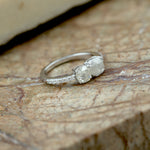 Solid 18k White Gold Handmade Beautiful Diamond Ring Jewelry