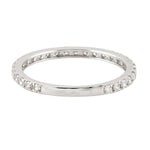 Elegant 18k White Gold Pave Diamond Full Eternity Band Ring For Her
