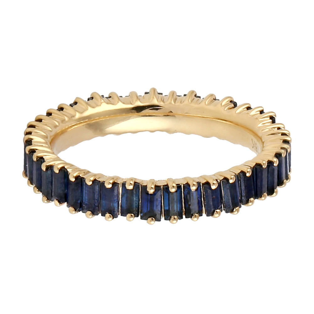 Baguette Sapphire 18k Yellow Gold Full Eternity Ring