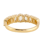 Oval Diamond Half Eternity Band Ring In 18k Yellow Gold