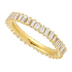 Baguette Diamond Eternity Band Ring In 18k Yellow Gold