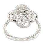 Natural Diamond Cluster Ring In 18k White Gold Gift For Her