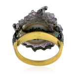 Gemstone 18k Yellow Gold 925 Sterling Silver Latest Fashion Ring Jewelry February Birthstone Jewelry