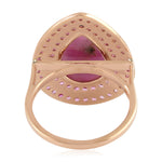 Pear Cut Pink Sapphire Cocktail Ring In 18k Gold