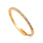 Pave Diamond Eternity Band Ring 18k Yellow Gold Fine Jewelry