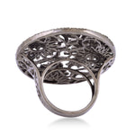 Pave Diamond 925 Sterling Silver Designer Big Ring Jewelry Gift