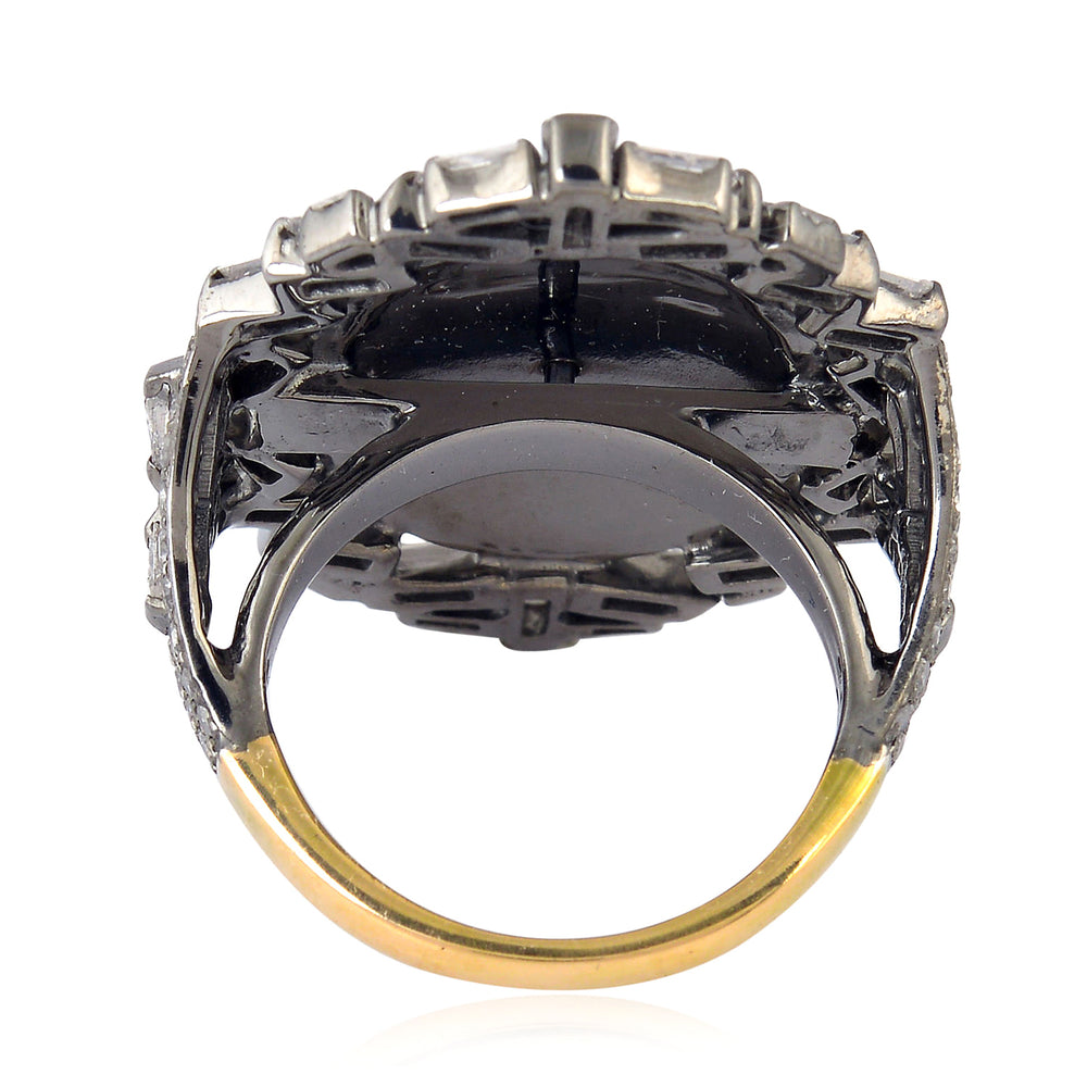 Tapered Diamond Designer Cocktail Ring Wedding Gift In 18k Gold Silver