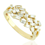 Baguette Diamond Wedding Band Ring 18k Yellow Gold Fine Jewelry Gift