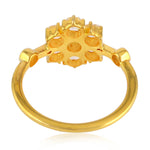 18Kt Yellow Gold Rose Cut Diamond Floral Engagement Ring Gift