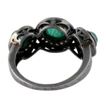 925 Sterling Silver Emerald Diamond Sterling Silver For Gift