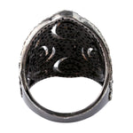 Pave Diamond Cocktail Ring Jewelry Handmade 925 Sterling Silver Vintage Style jewelry