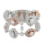 Pave Diamond 18K White Gold Jewelry Engagement Ring Jewelry  Gift