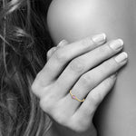 Band Three-Stone Ring Size 6 Pear Bezel Set Amethyst Gemstone 14k Yellow Gold February Birthstone Jewelry