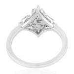 18K White Gold Tapered Baguette Diamond Ring Fine Jewelry Ring Gift
