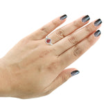 Red Garnet Promise Ring 925 Sterling Silver Ethiopian Opal Ring