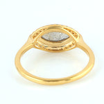 Marquise Labradorite Pave Diamond Designer Ring In 18k Yellow Gold For Her