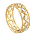 18k Yellow Gold Wedding Band Ring For Women