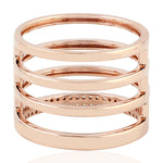 Natural Diamond Wedding Band Ring 18k Rose Gold Handmade Jewelry Gift
