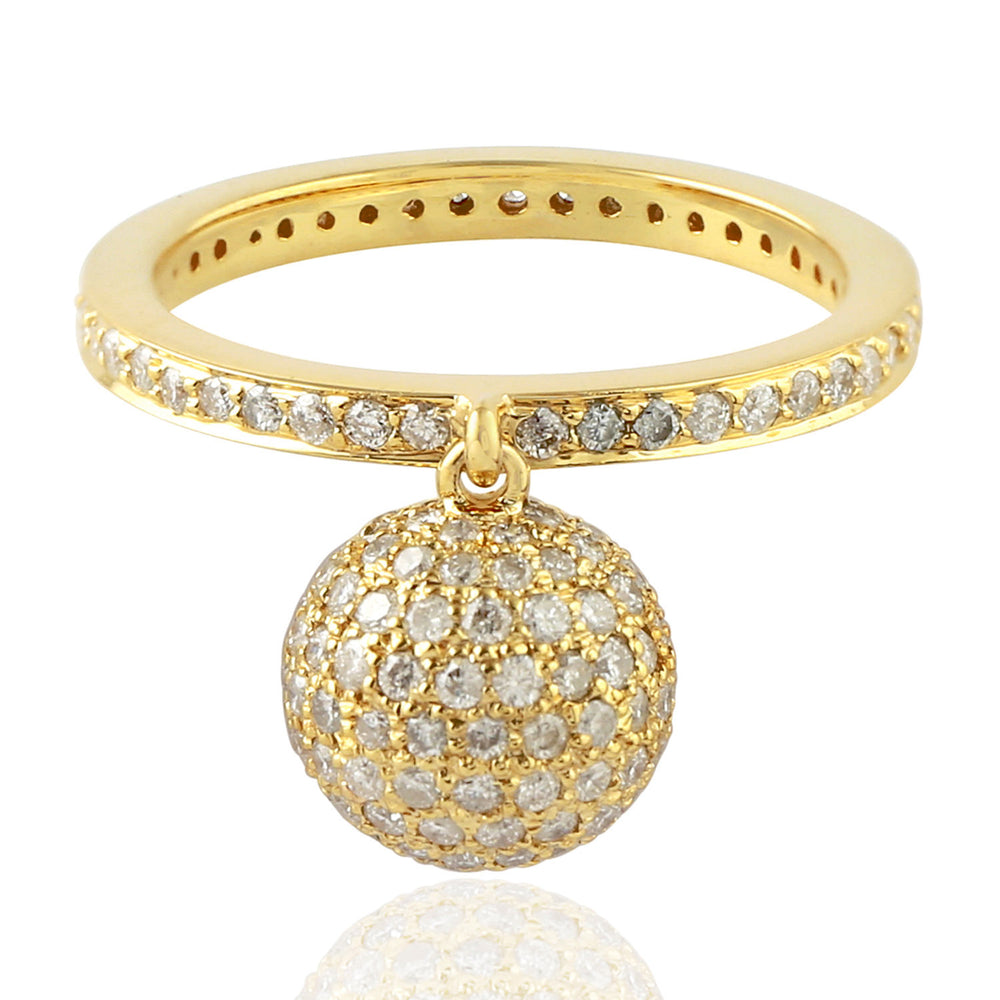 Natural Diamond Chram Ring 18k Yellow Gold Jewelry