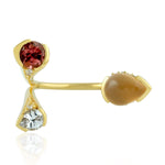 Moonstone Adjustable Ring 18k Yellow Gold Diamond Gemstone Jewelry
