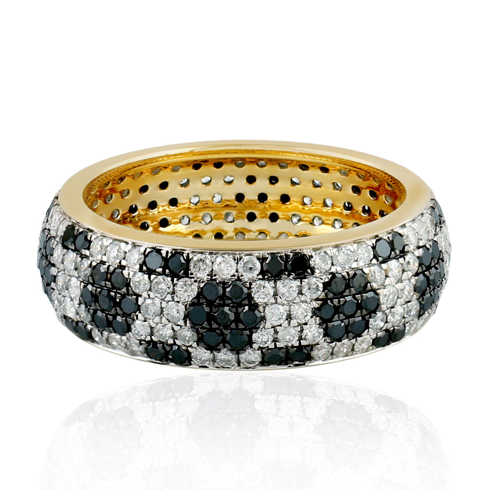 Diamond Band Ring 14k Yellow Gold Handmade Jewelry Gift