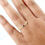 Natural Amethyst Band Ring 14k Yellow Gold Jewelry February Birthstone Jewelry