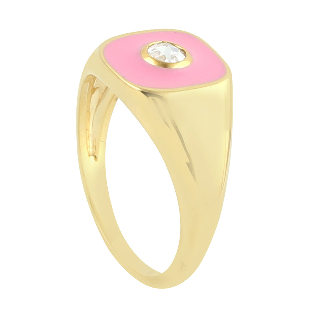 Natural Diamond Band Ring 14k Yellow Gold Diamond Jewelry