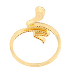 Pave Diamond Snake Design Cuff Ring Jewelry In 18k Yellow Gold Gothic Jewelry