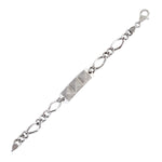 Pave Diamond Sterling Silver Link Chain Charm Bracelet Handmade Mens Gift Jewelry