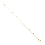 Natural Diamond Frindship Bracelet 18k Yellow Gold Jewelry