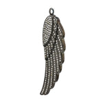 Pave Diamond Angel Wing Design Pendant 925 Sterling Silver Fashion Jewelry