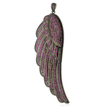 Wing Style Ruby Pendant 925 Sterling Silver Jewelry