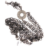 Natural Pave Diamond Designer Chain Necklace Handmade 925 Sterling Silver Jewelry